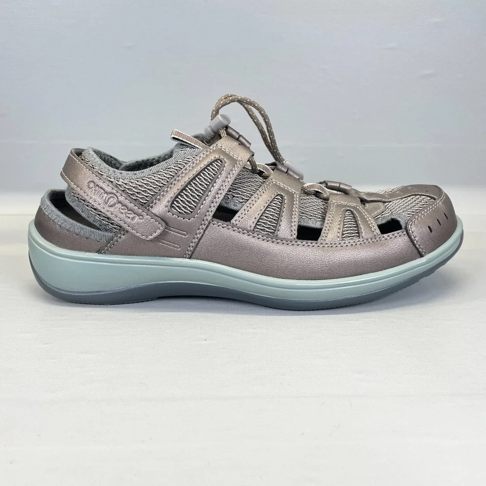 OrthoFeet Verona 997 Sandals Womens Size 10 (2E) Pewter Casual Orthopedic Shoes